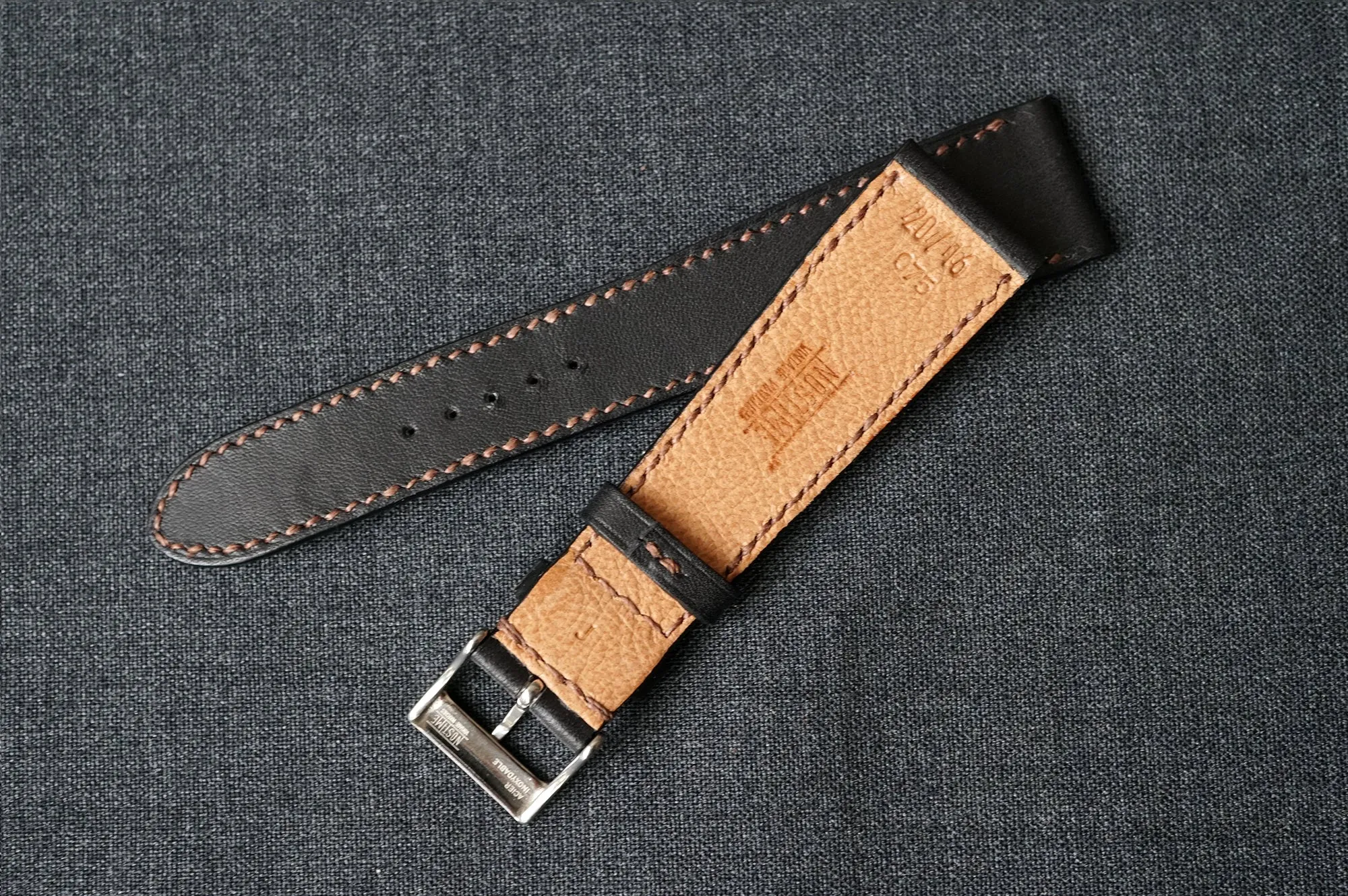 BLACK NOVONAPPA SMOOTH CALF CUSTOM MADE STRAP