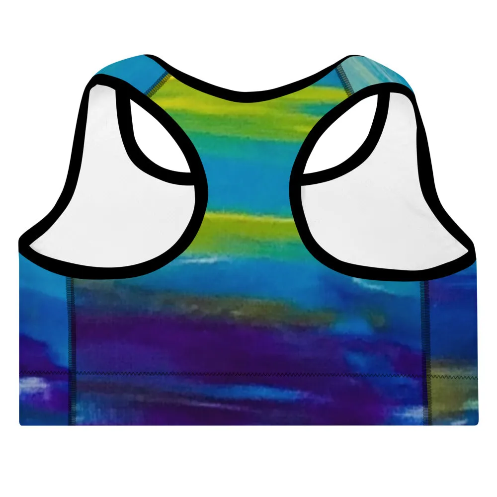 Blue Wave Padded Sports Bra