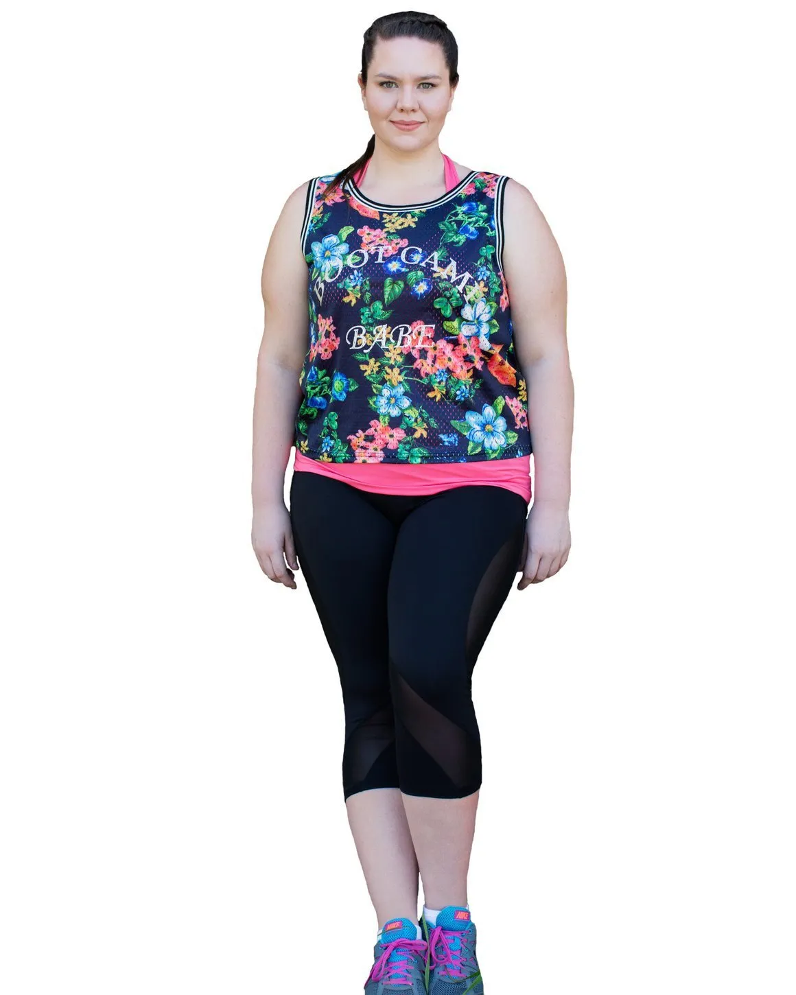 Boot Camp Babe Singlet - Navy Floral