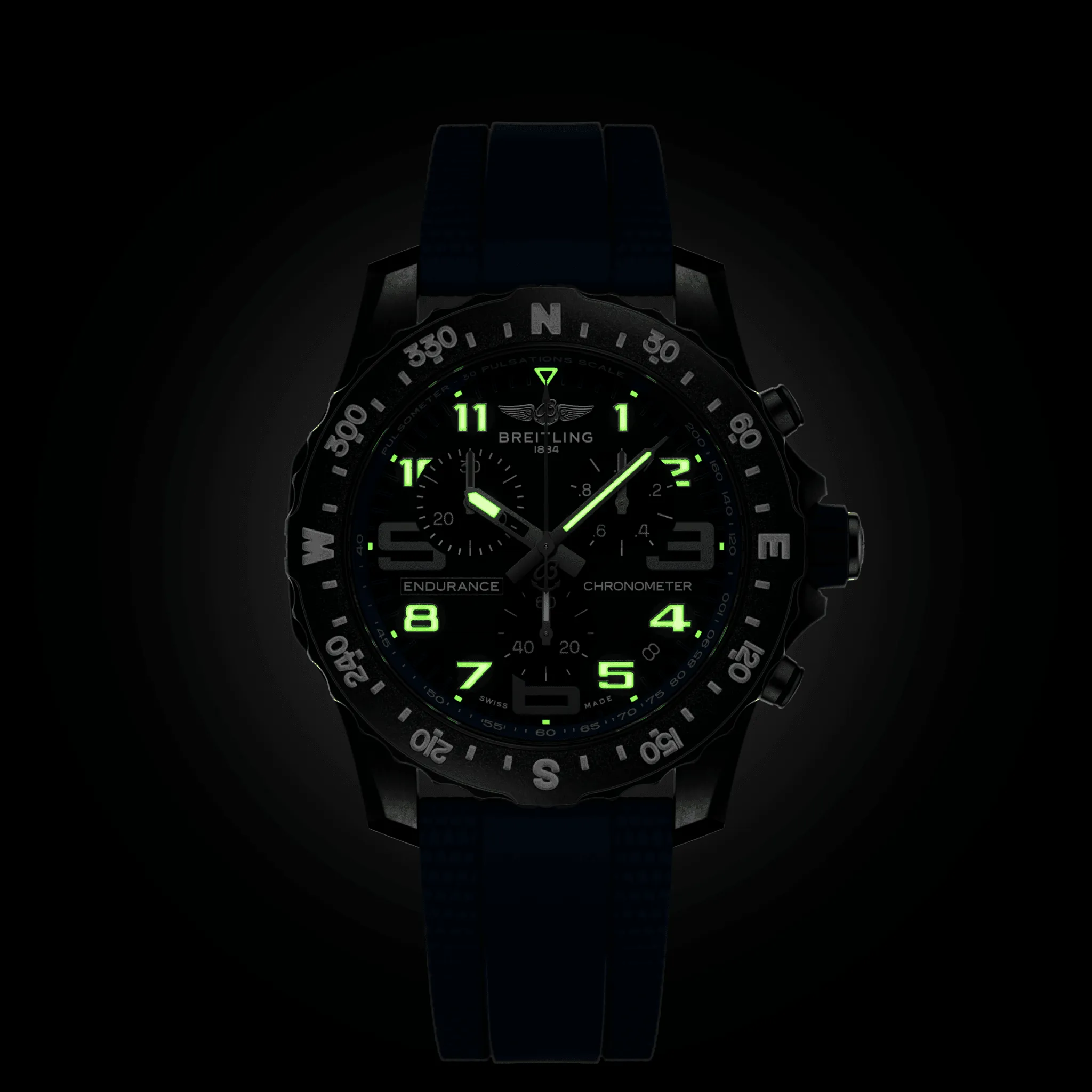 Breitling Endurance Pro 44 Watch with Navy Blue Strap