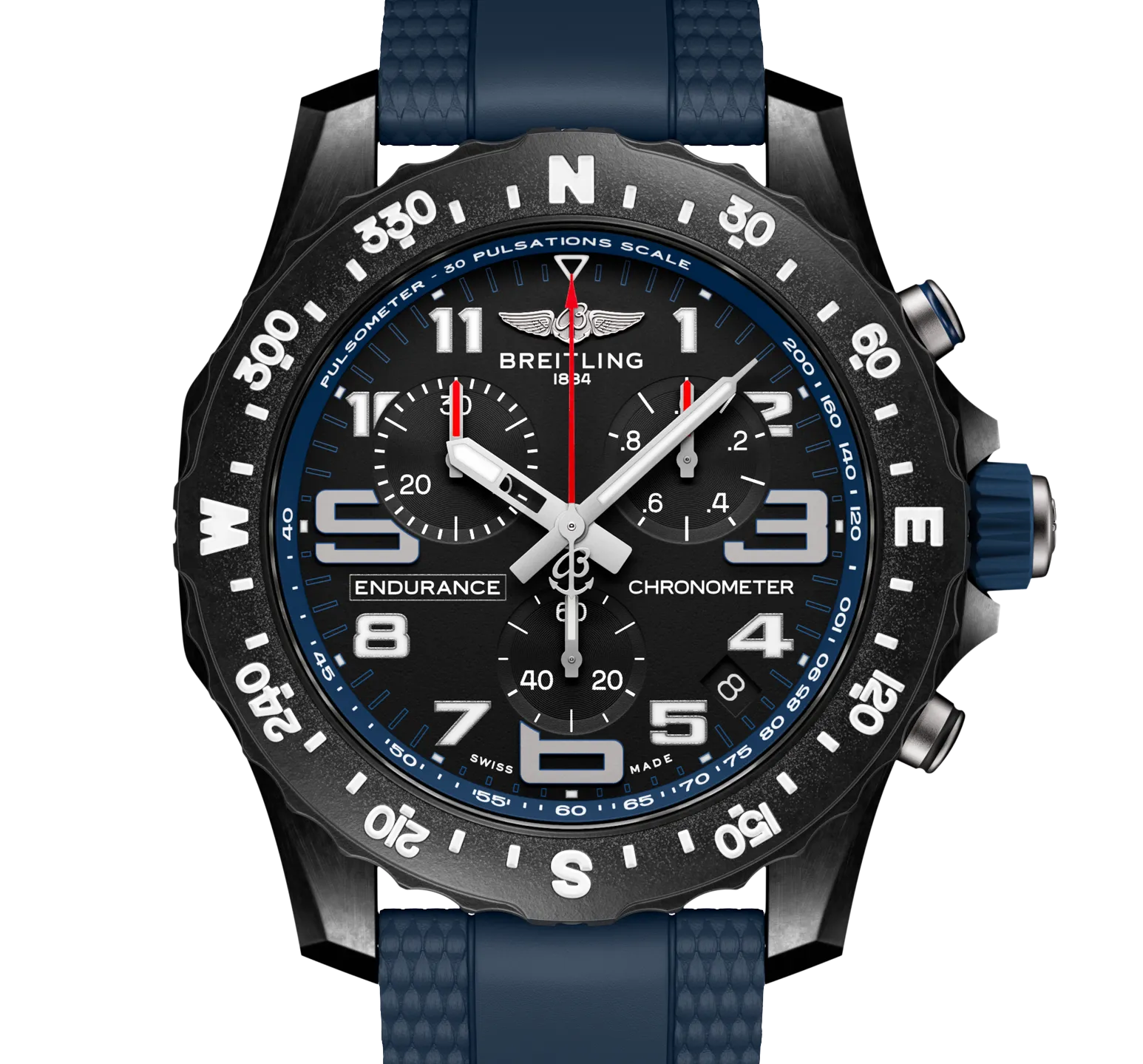 Breitling Endurance Pro 44 Watch with Navy Blue Strap