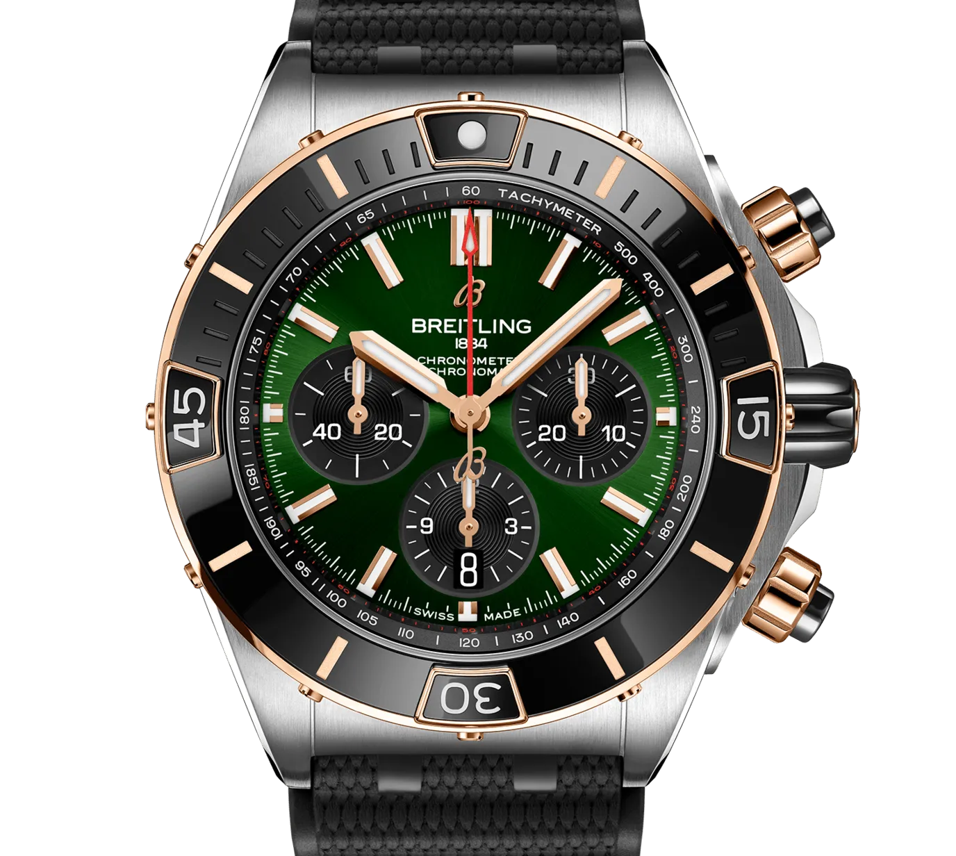Breitling Super Chronomat B01 44 Watch with Rubber Strap