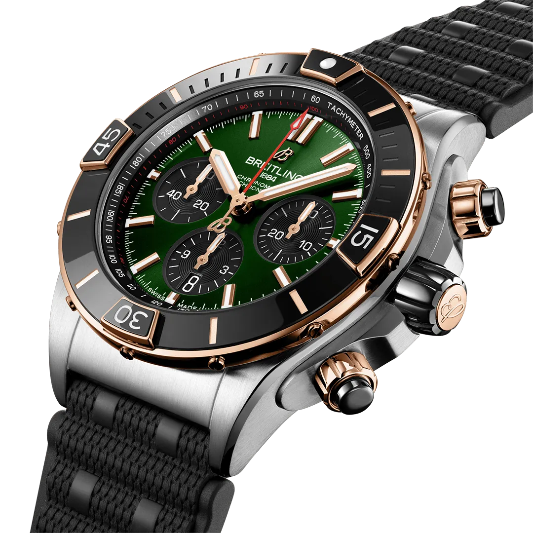 Breitling Super Chronomat B01 44 Watch with Rubber Strap