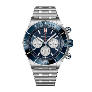 Breitling Super Chronomat B01 Watch, 44mm Blue Dial, AB0136161C1A1