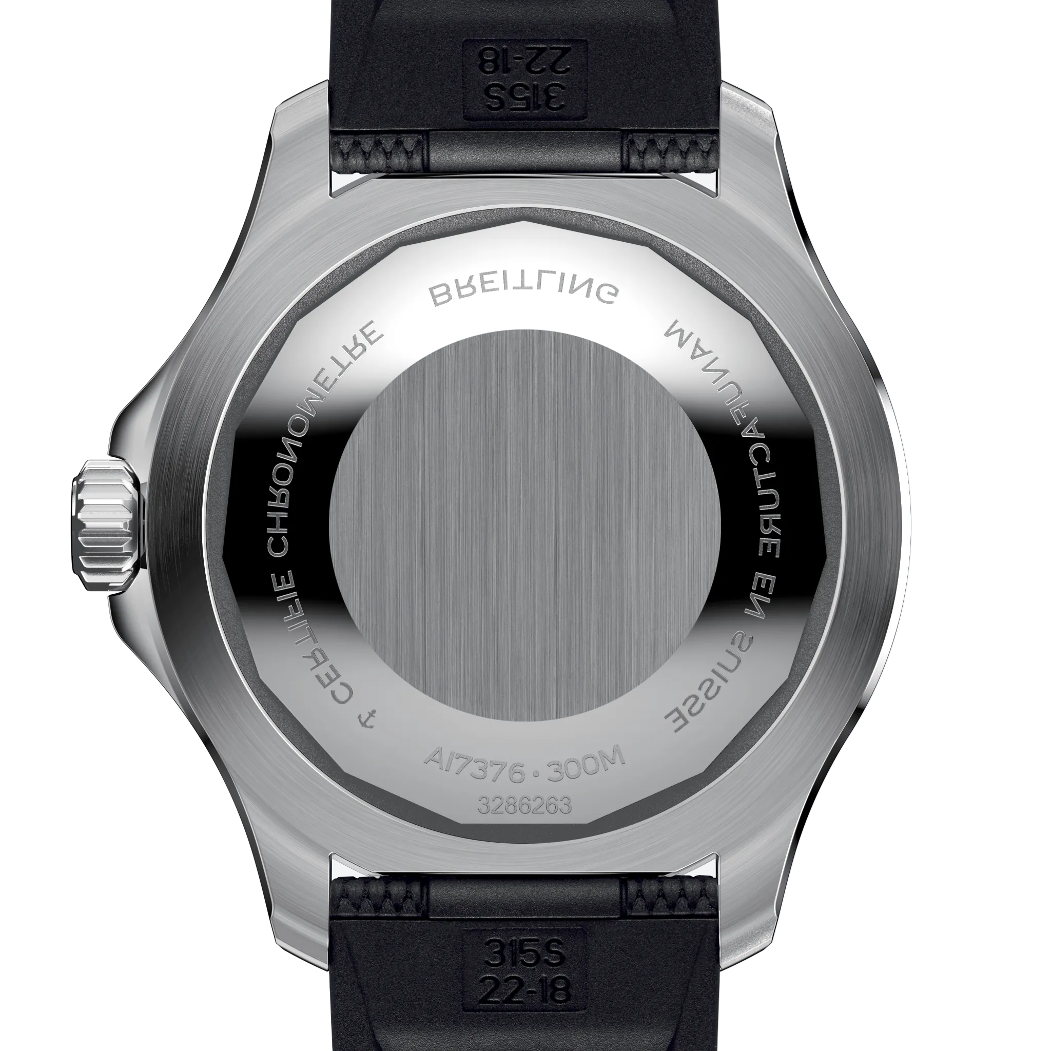 Breitling Superocean Black on Rubber Watch, 44mm