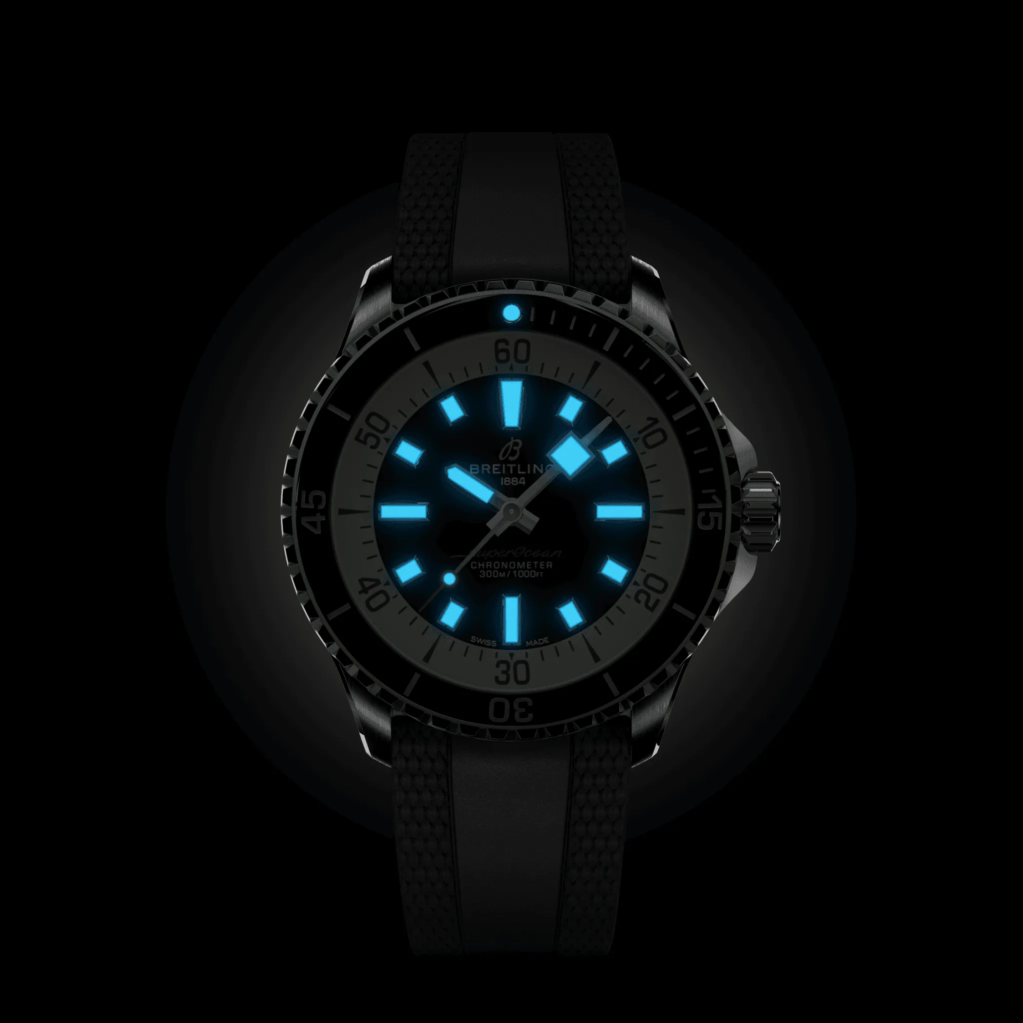 Breitling Superocean Black Rubber Watch, 42mm
