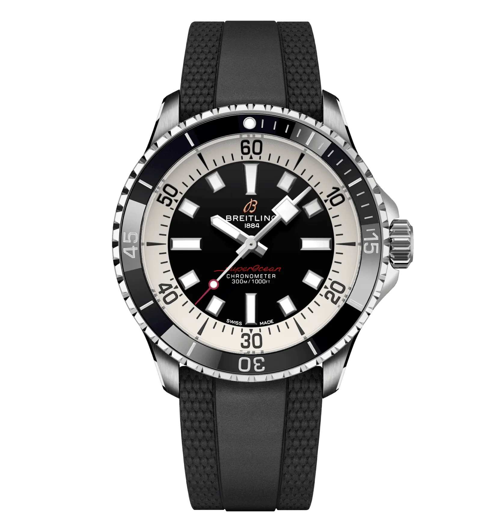 Breitling Superocean Black Rubber Watch, 42mm