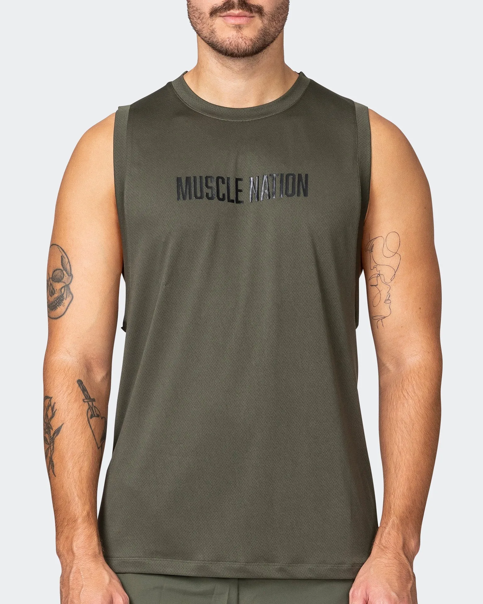 Burly Training Tank - Dark Khaki