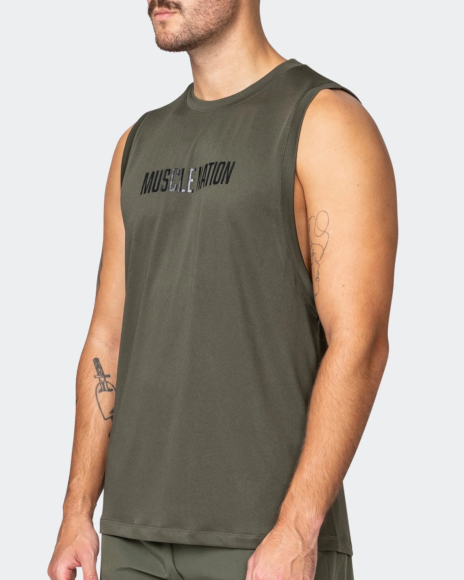 Burly Training Tank - Dark Khaki