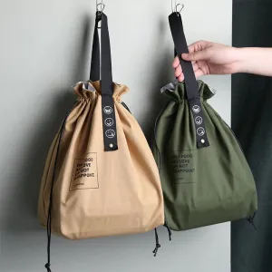 Canvas Lunch Bag - Stylish and Portable Bento Box Handbag for Outdoor Picnics and School Lunches