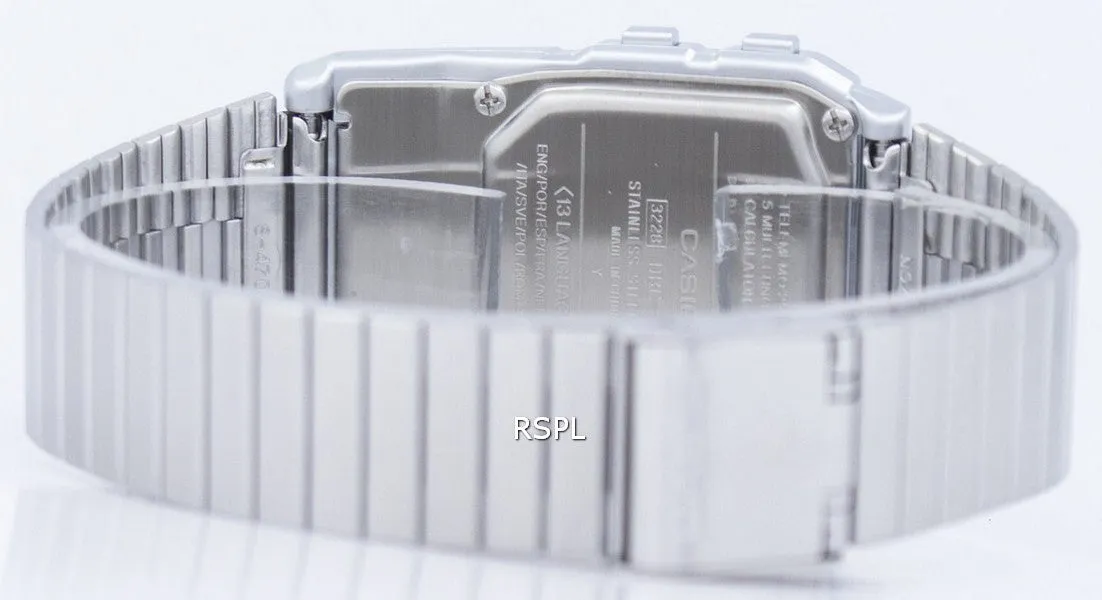 Casio Digital Stainless Steel Data Bank Multi-Lingual DBC-611-1DF DBC-611-1 Mens Watch