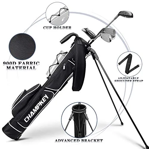 Champkey Lightweight Golf Stand Bag - Easy to Carry & Durable Pitch Golf Bag – Golf Sunday Bag Ideal for Golf Course & Travel