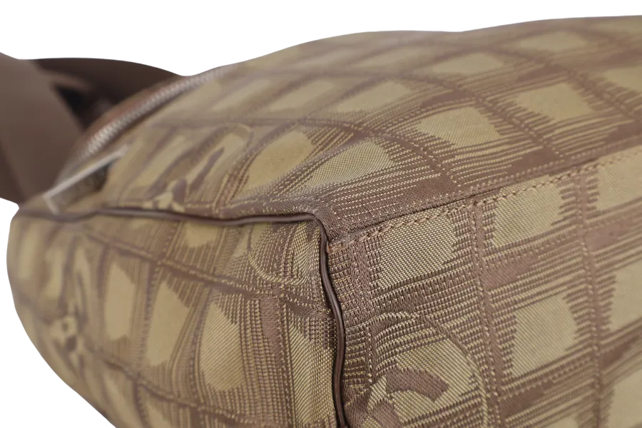CHANEL SPORTS LINE BACKPACK (705xxxx) GREEN CANVAS SILVER HARDWARE WITH CARD AND DUST COVER