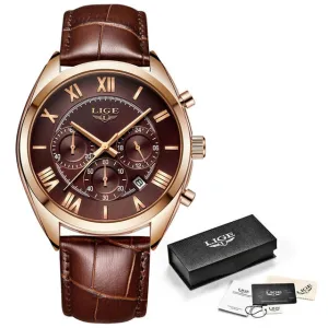 Classic Aviators Leather Band Watch