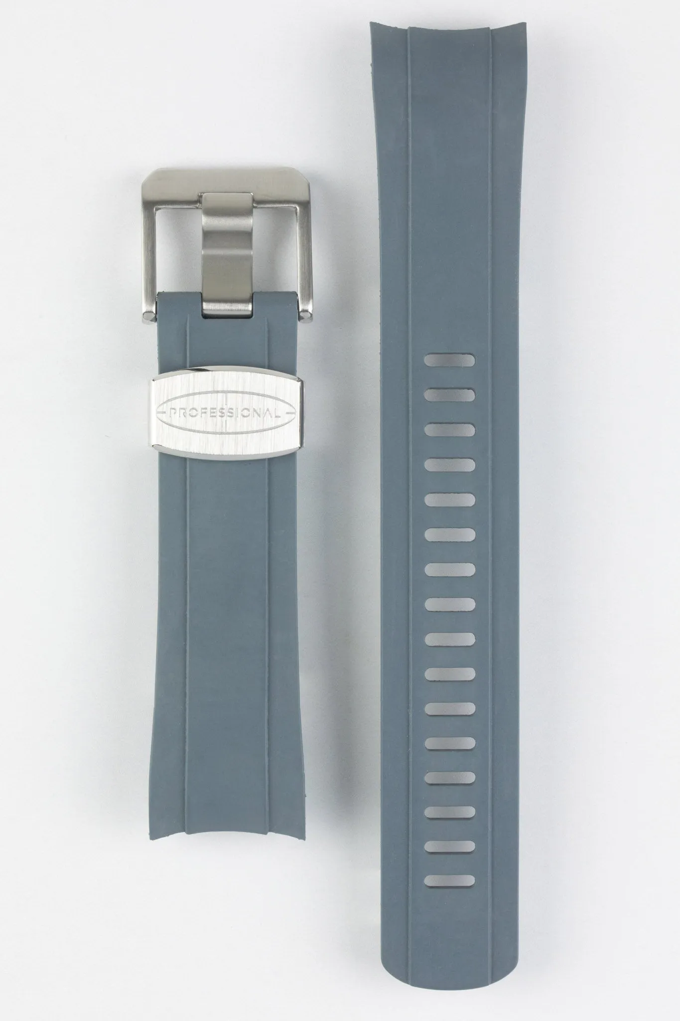 CRAFTER BLUE CB10 Rubber Watch Strap for Seiko 5 Sports Series – GREY with Rubber & Steel Keepers