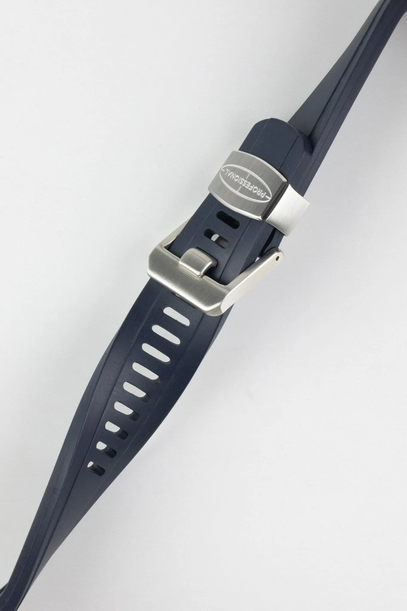 CRAFTER BLUE CB10 Rubber Watch Strap for Seiko 5 Sports Series – NAVY BLUE with Rubber & Steel Keepers