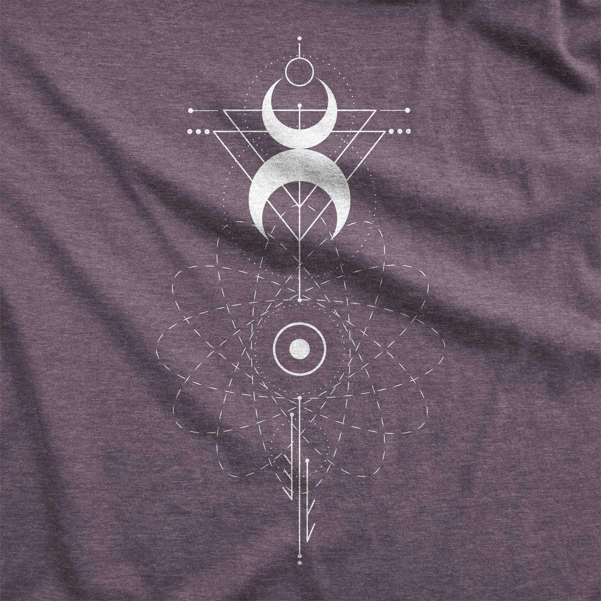 Crescent Moon Sacred Geometry - Women's Triblend Racerback Tank