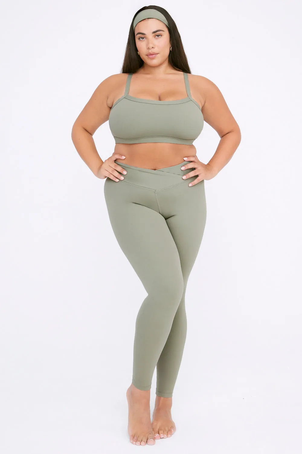 DAYFLEX BANDEAU SPORTS BRA - VINTAGE KHAKI