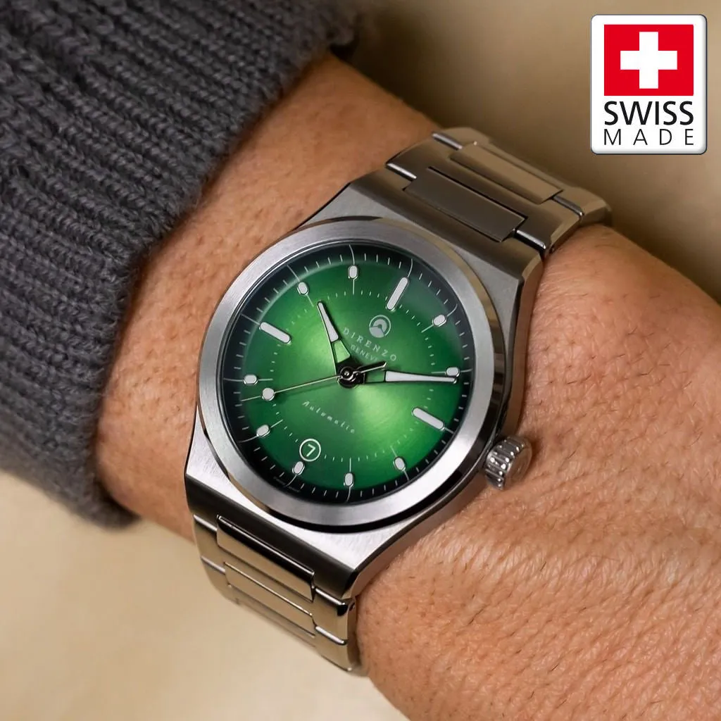 Direnzo DRZ04 Mondial Green - Swiss&nbsp;Made Sports&nbsp;Dress&nbsp;Watch