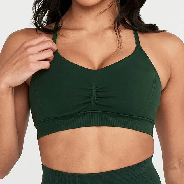 Effortless Micro Bralette - Seamless Convertible Racerback Sports Bra
