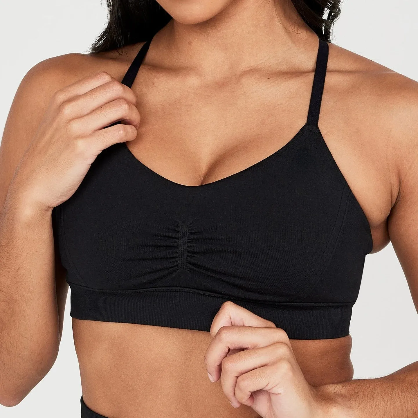 Effortless Micro Bralette - Seamless Convertible Racerback Sports Bra