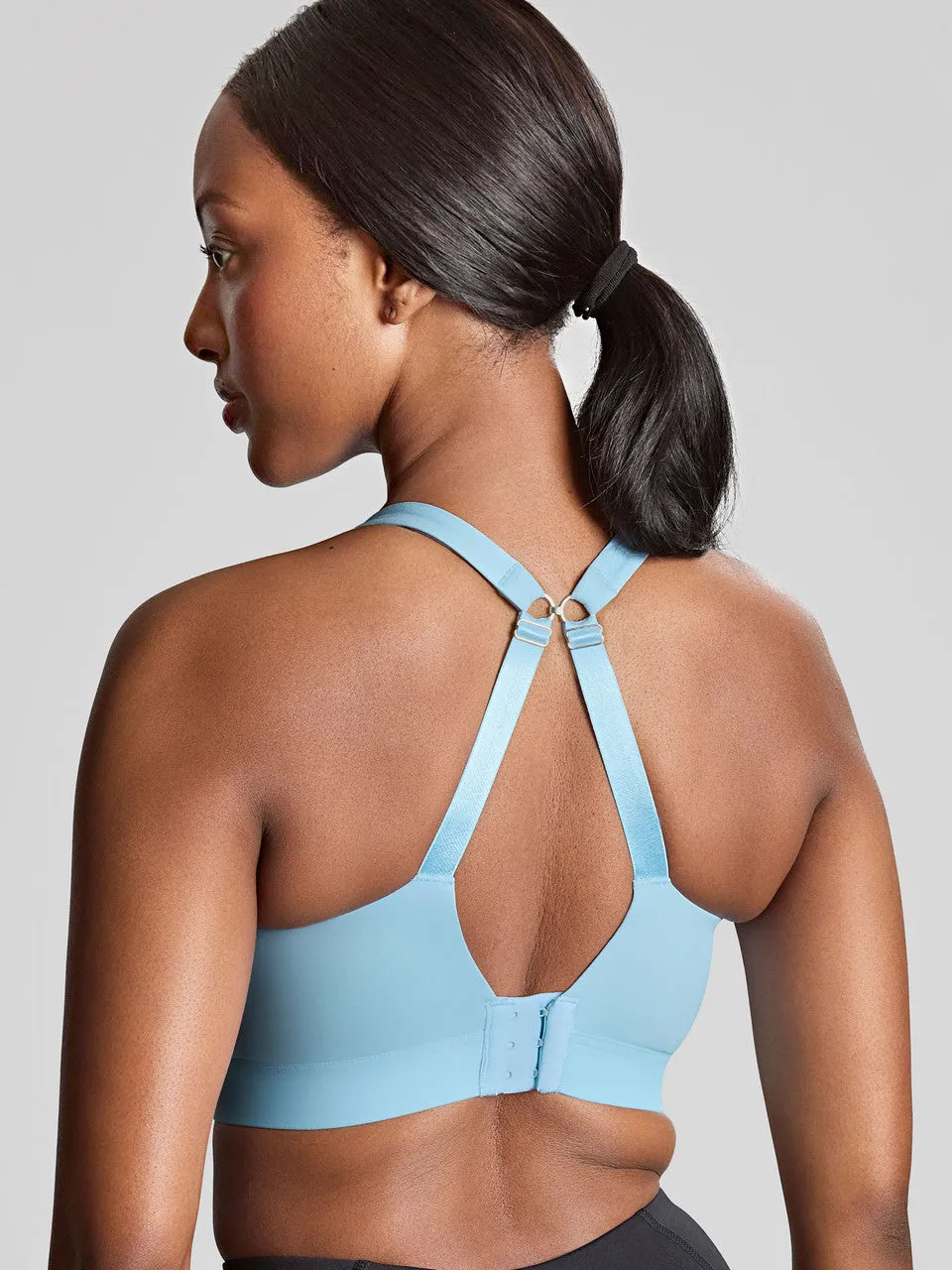 Endurance Non Padded Wired Sports Bra In Sky Blue - Panache