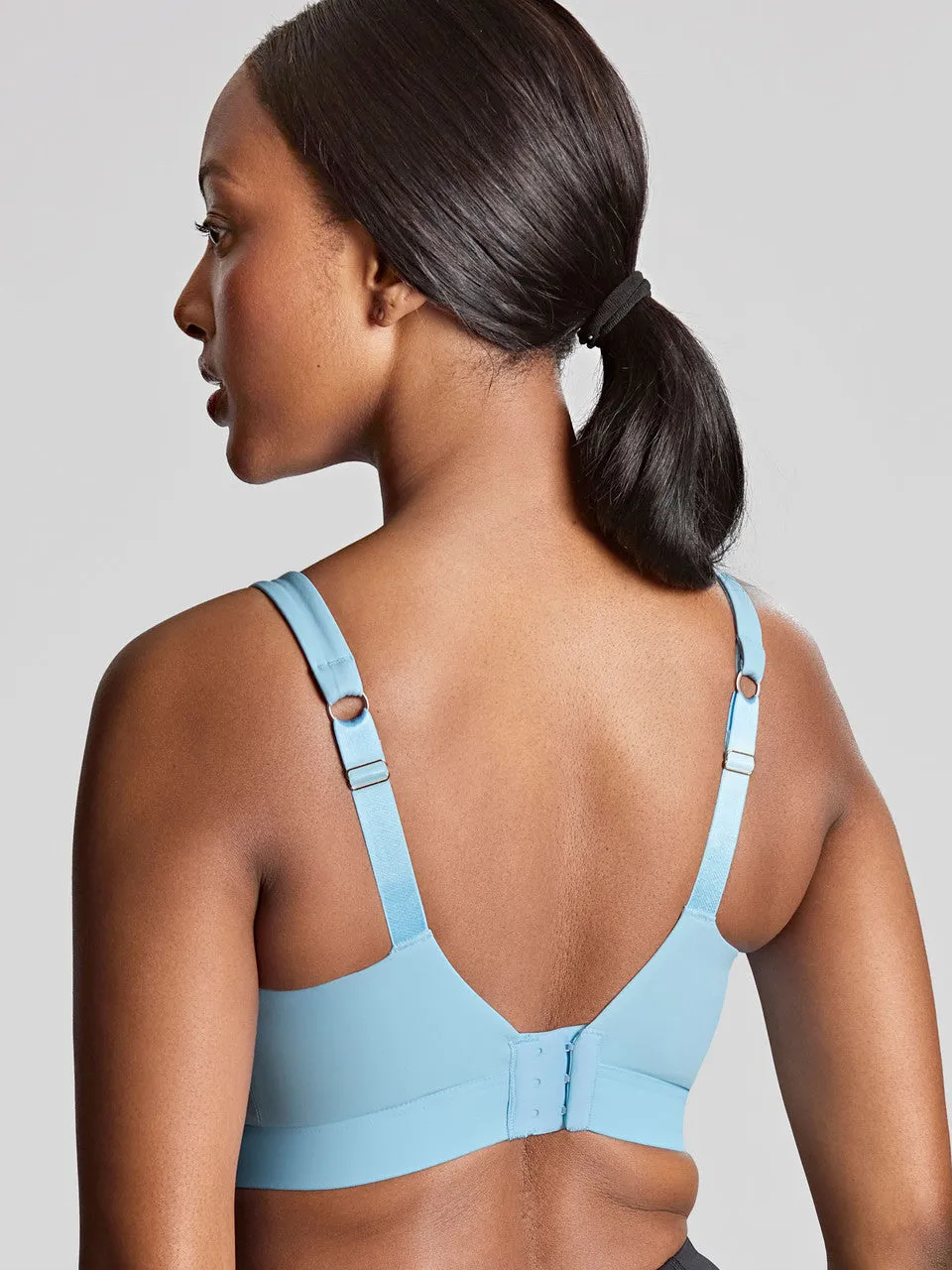 Endurance Non Padded Wired Sports Bra In Sky Blue - Panache