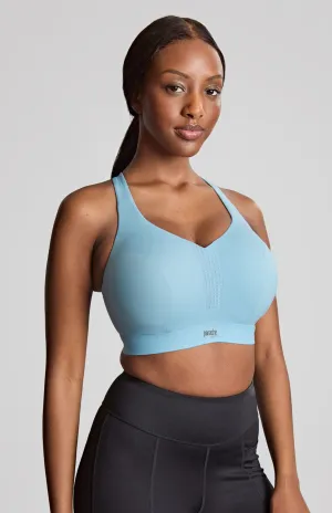 Endurance Non Padded Wired Sports Bra In Sky Blue - Panache