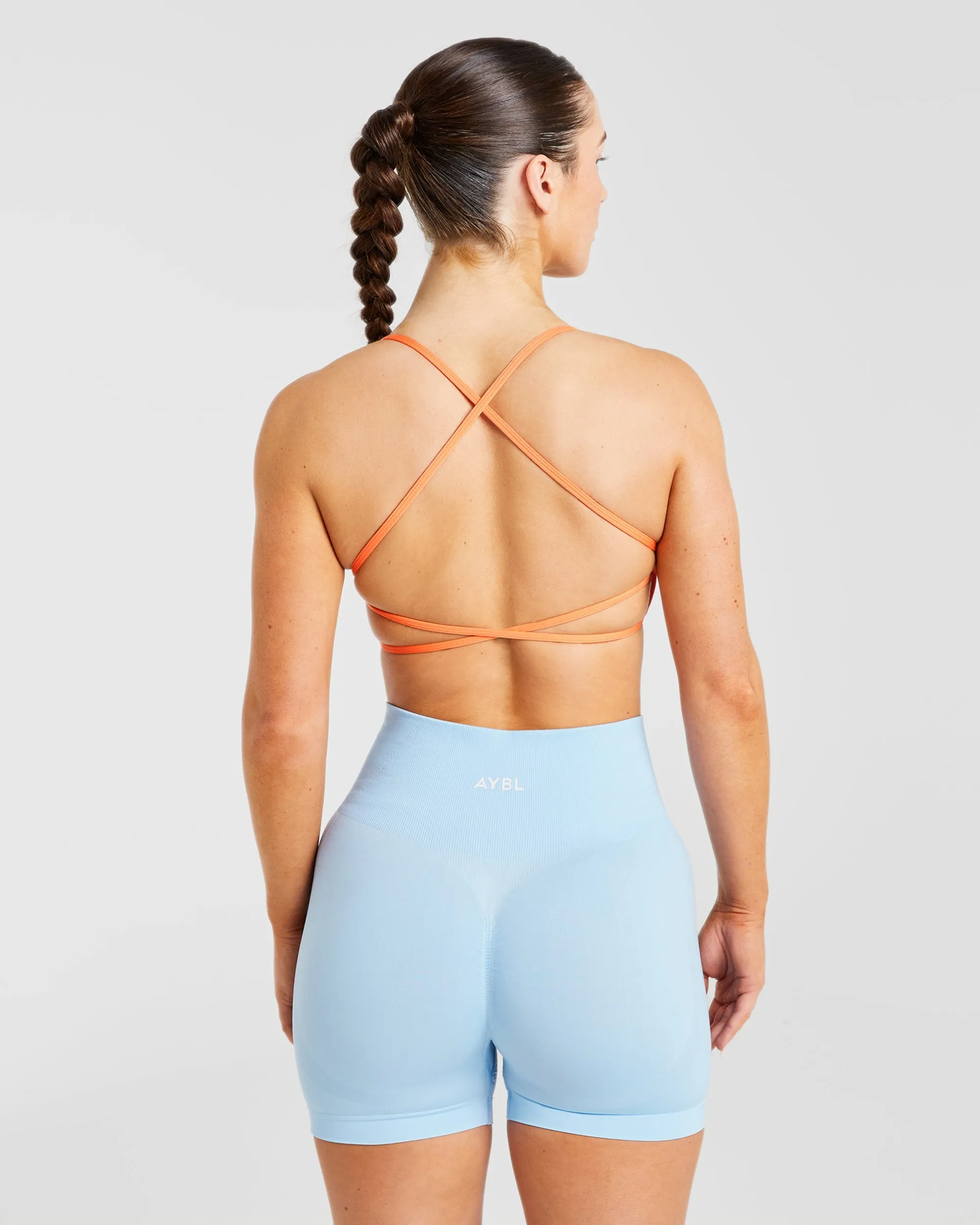 Essential Crossback Sports Bra - Papaya Orange