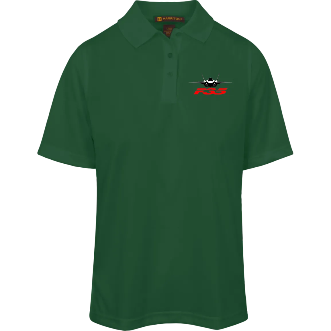 F-35 silhouette transparent M348W Harriton Womens Advantage Plus Polo