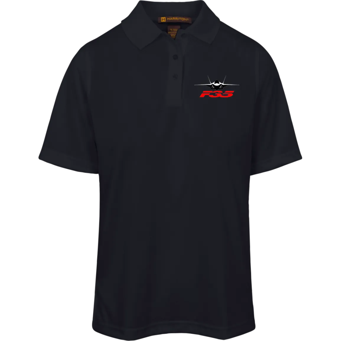 F-35 silhouette transparent M348W Harriton Womens Advantage Plus Polo
