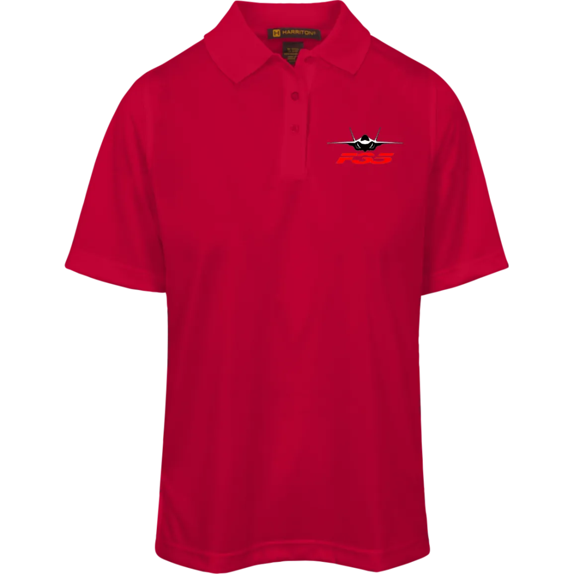 F-35 silhouette transparent M348W Harriton Womens Advantage Plus Polo