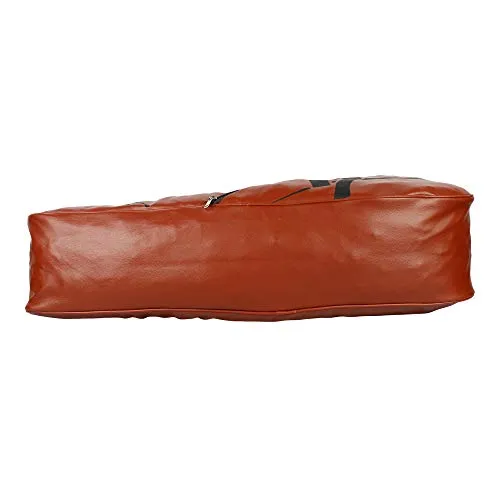 Faux Leather Fashin 7 Badminton Leatherette Kit Bags (Tan)