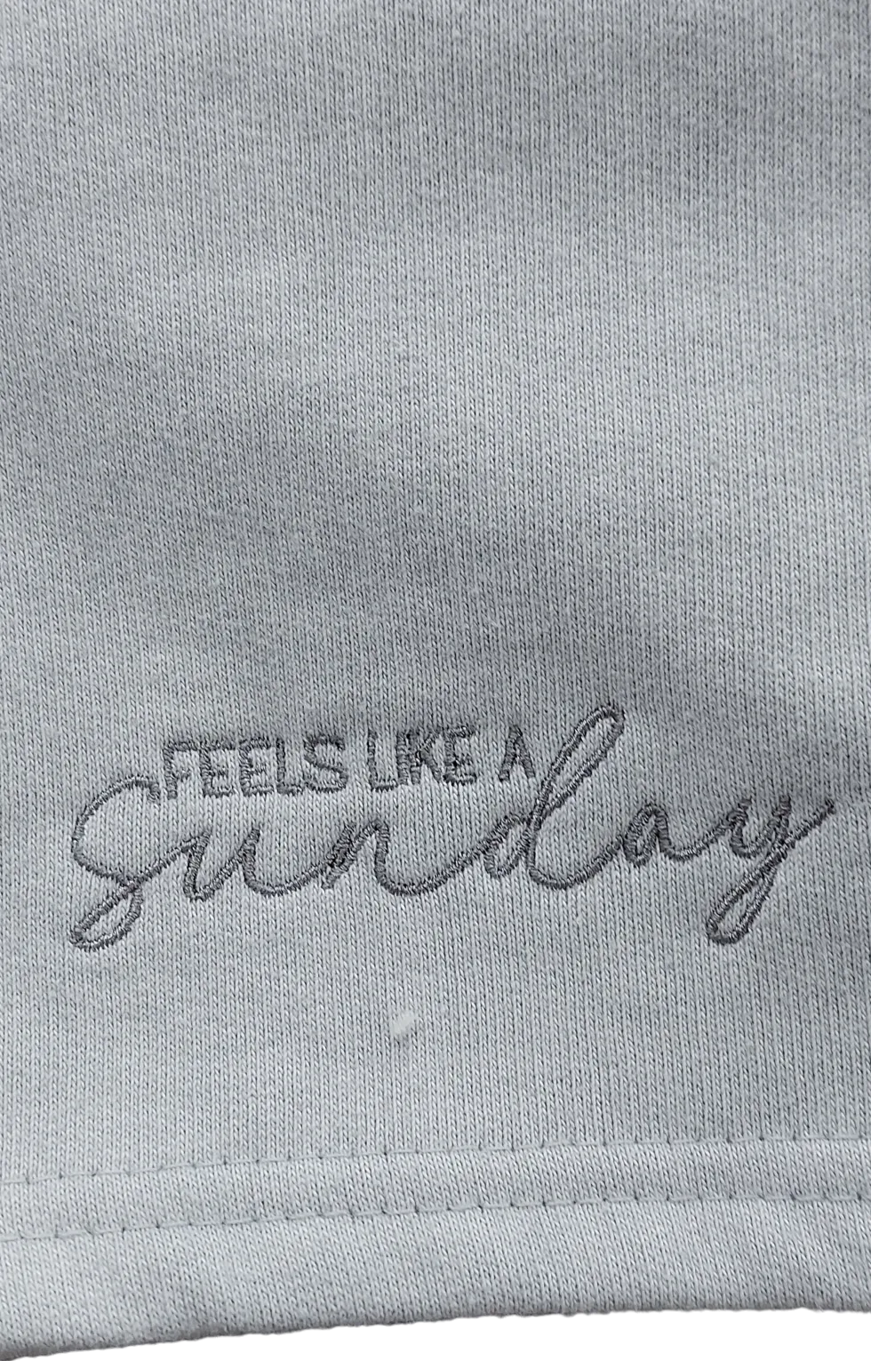 Feels Like A Sunday Grey Embroidered Jersey Shorts UK S