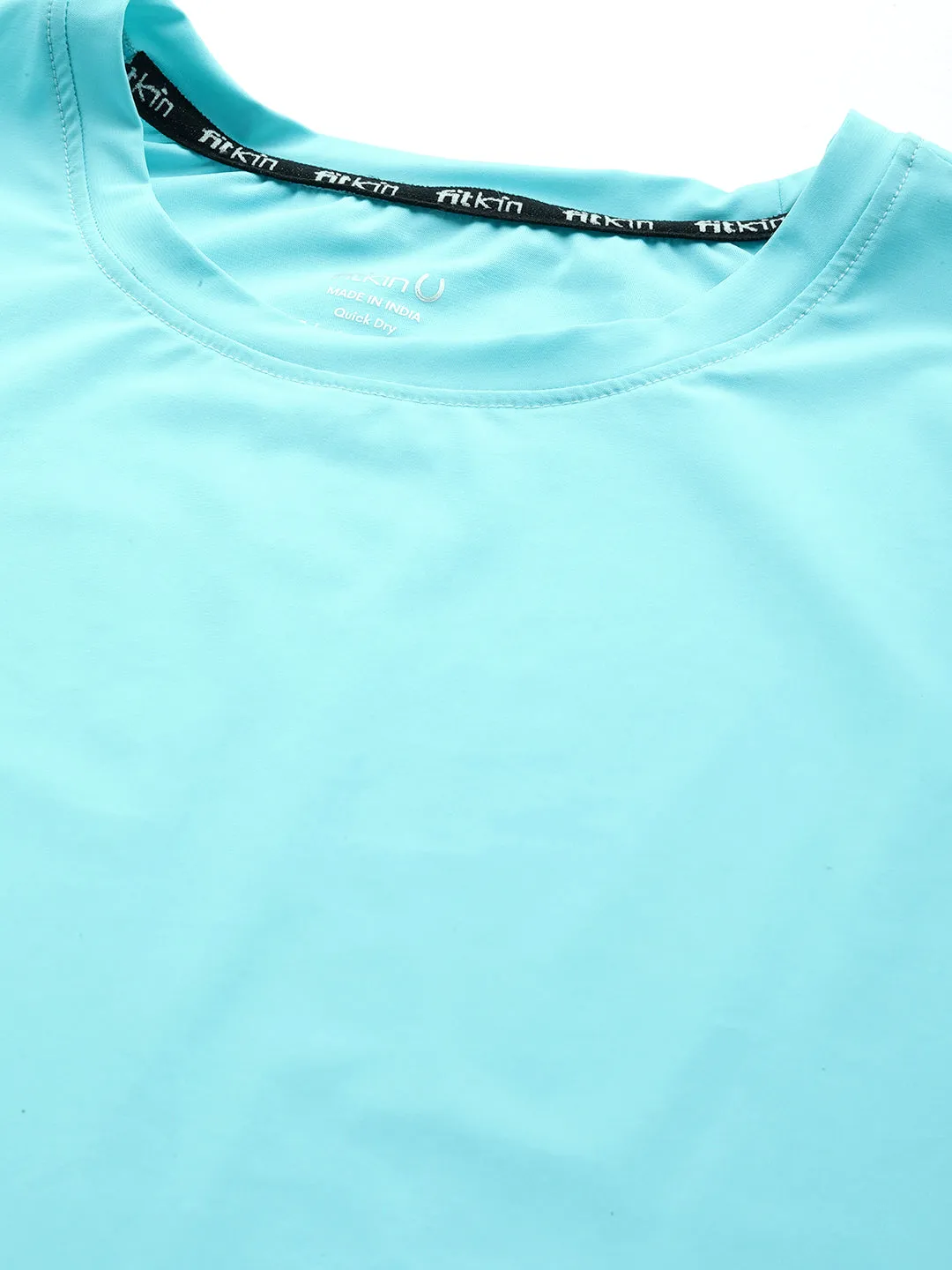 Fitkin womens turquoise blue boxy tank top