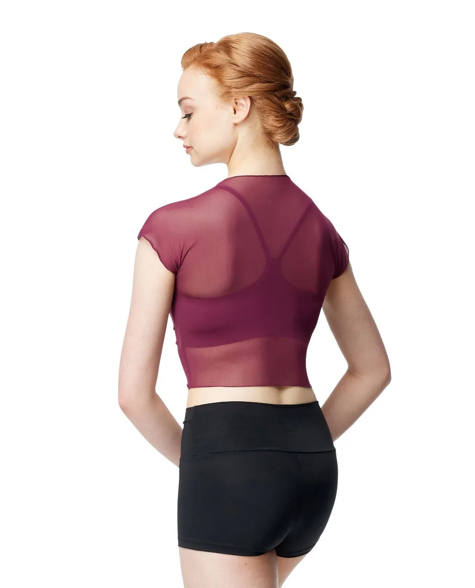 Floretta Mesh Cap Sleeve Top