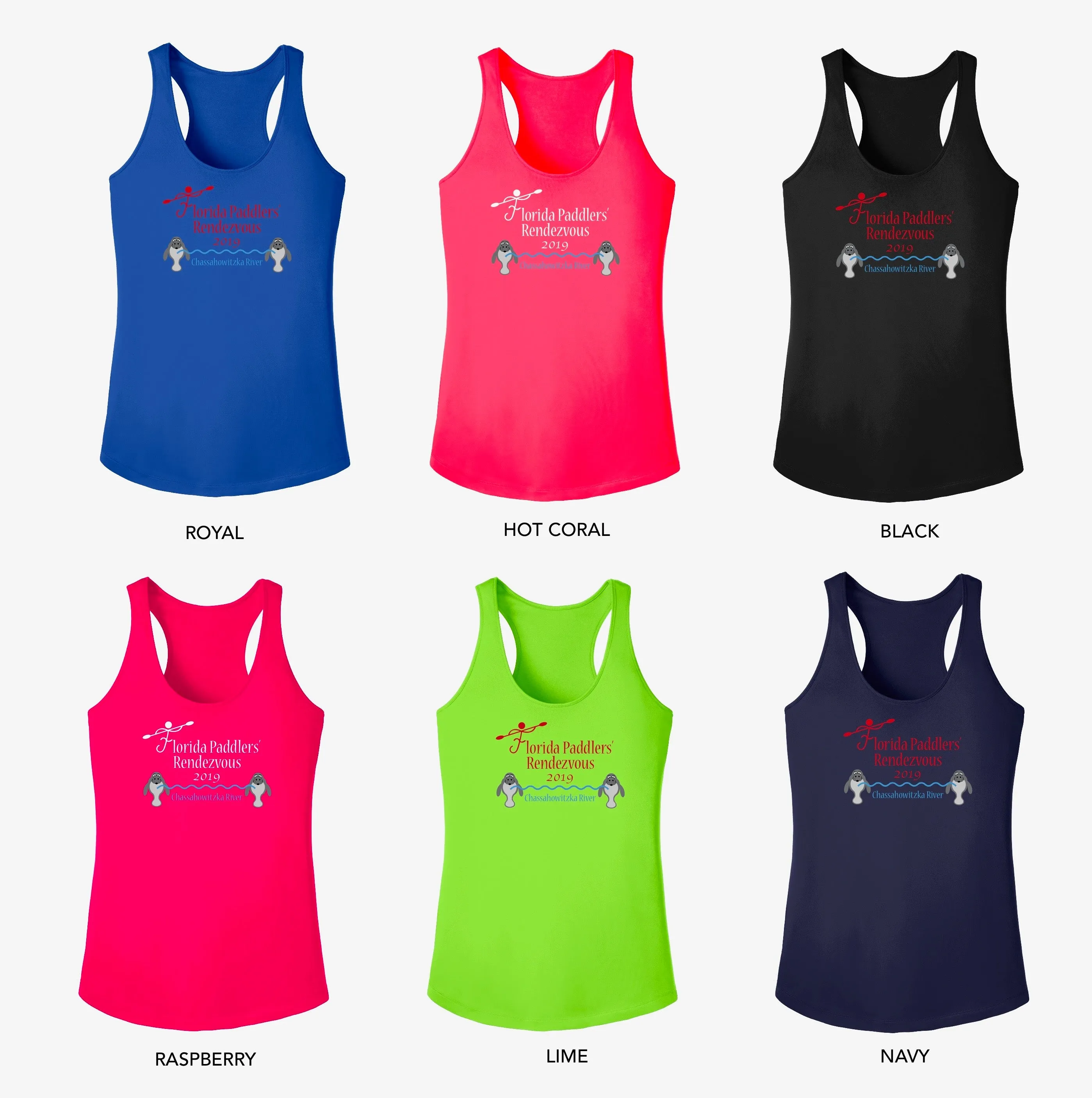Florida Paddlers Rendezvous Ladies Performance Racerback Tank 2019