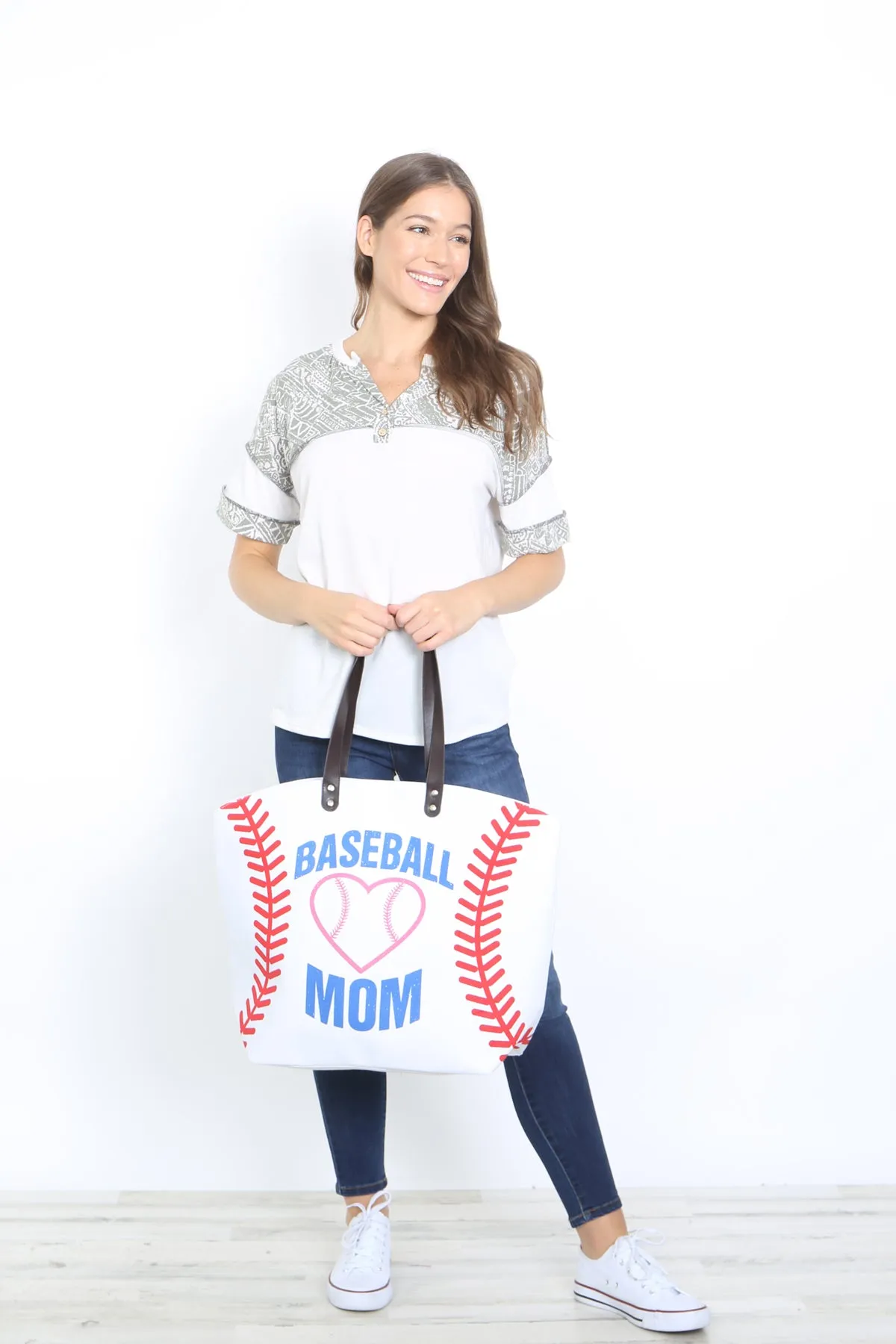 GAMEDAY SPORTS LEATHER TOTE BAG