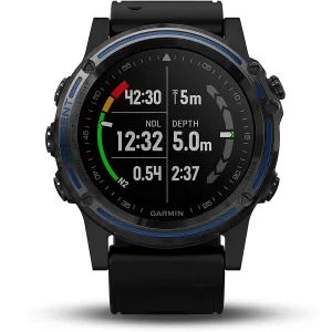 Garmin Descent Mk1, Watch-Sized Dive Computer with Surface GPS, Includes Fitness Features, Gray Sapphire with Black Band, 1.2"