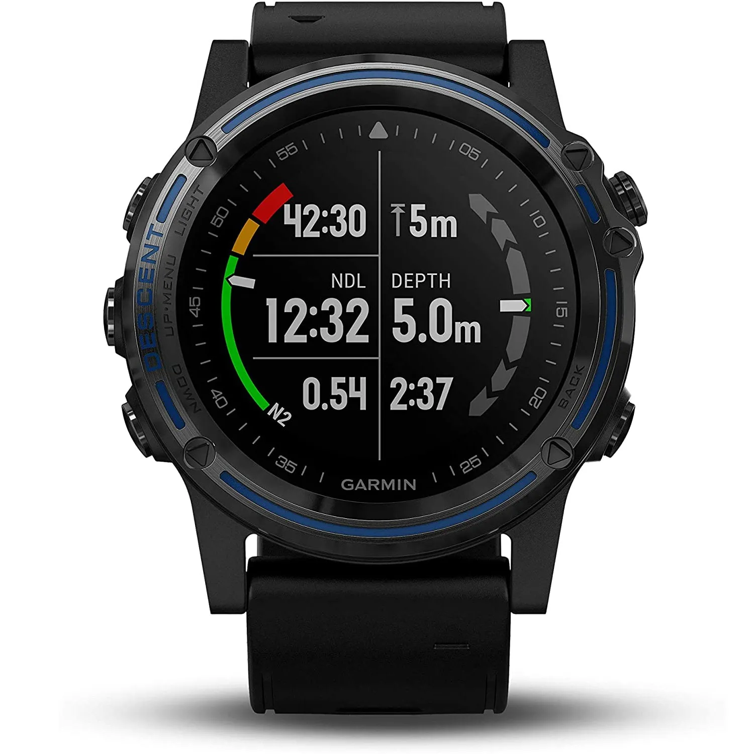 Garmin Descent Mk1, Watch-Sized Dive Computer with Surface GPS, Includes Fitness Features, Gray Sapphire with Black Band, 1.2"