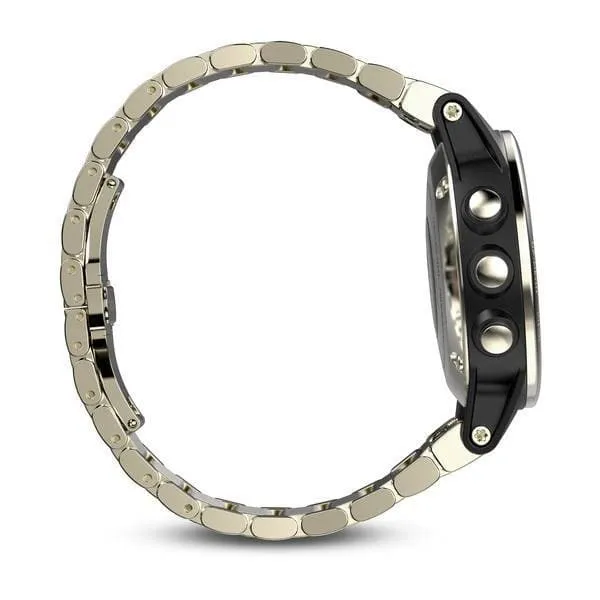 Garmin Fenix 5S Sapphire - Champagne with Metal Band
