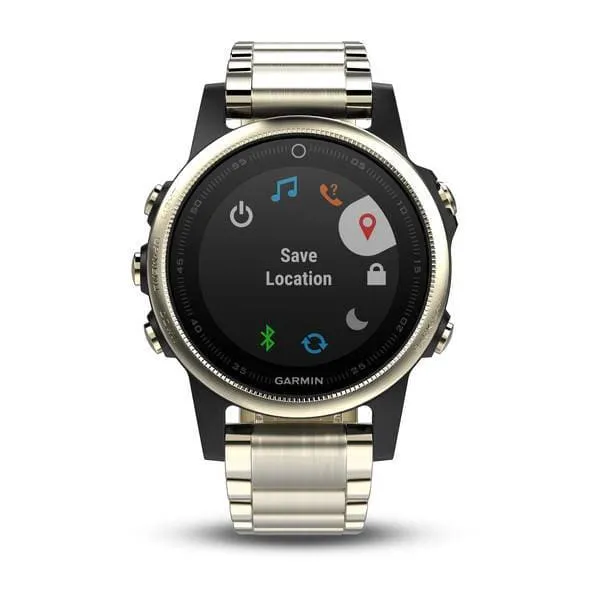 Garmin Fenix 5S Sapphire - Champagne with Metal Band