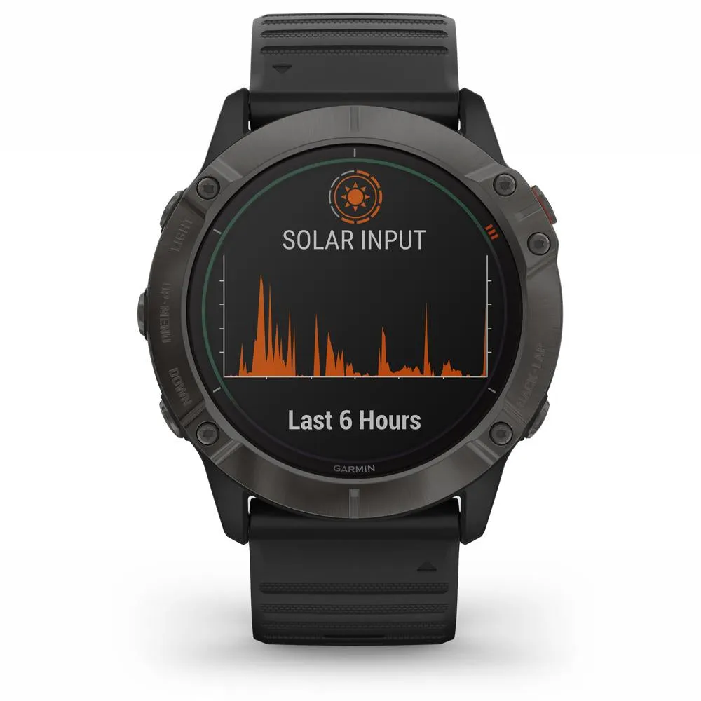 Garmin fenix 6X Pro Solar Multisport GPS Smartwatch(Titanium Carbon Gray)(010-02157-20)