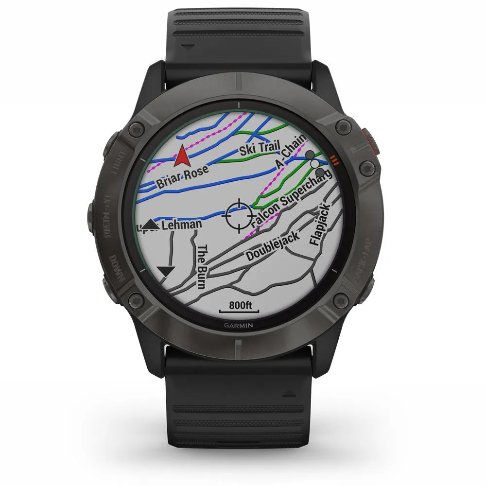Garmin fenix 6X Pro Solar Multisport GPS Smartwatch(Titanium Carbon Gray)(010-02157-20)