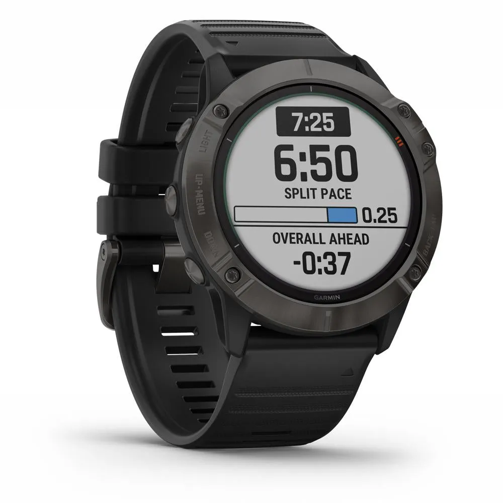 Garmin fenix 6X Pro Solar Multisport GPS Smartwatch(Titanium Carbon Gray)(010-02157-20)