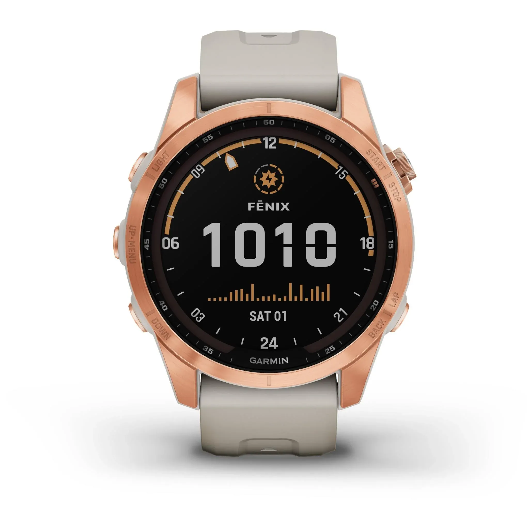 Garmin Fenix 7S Solar Watch - Rose Gold/Light Sand