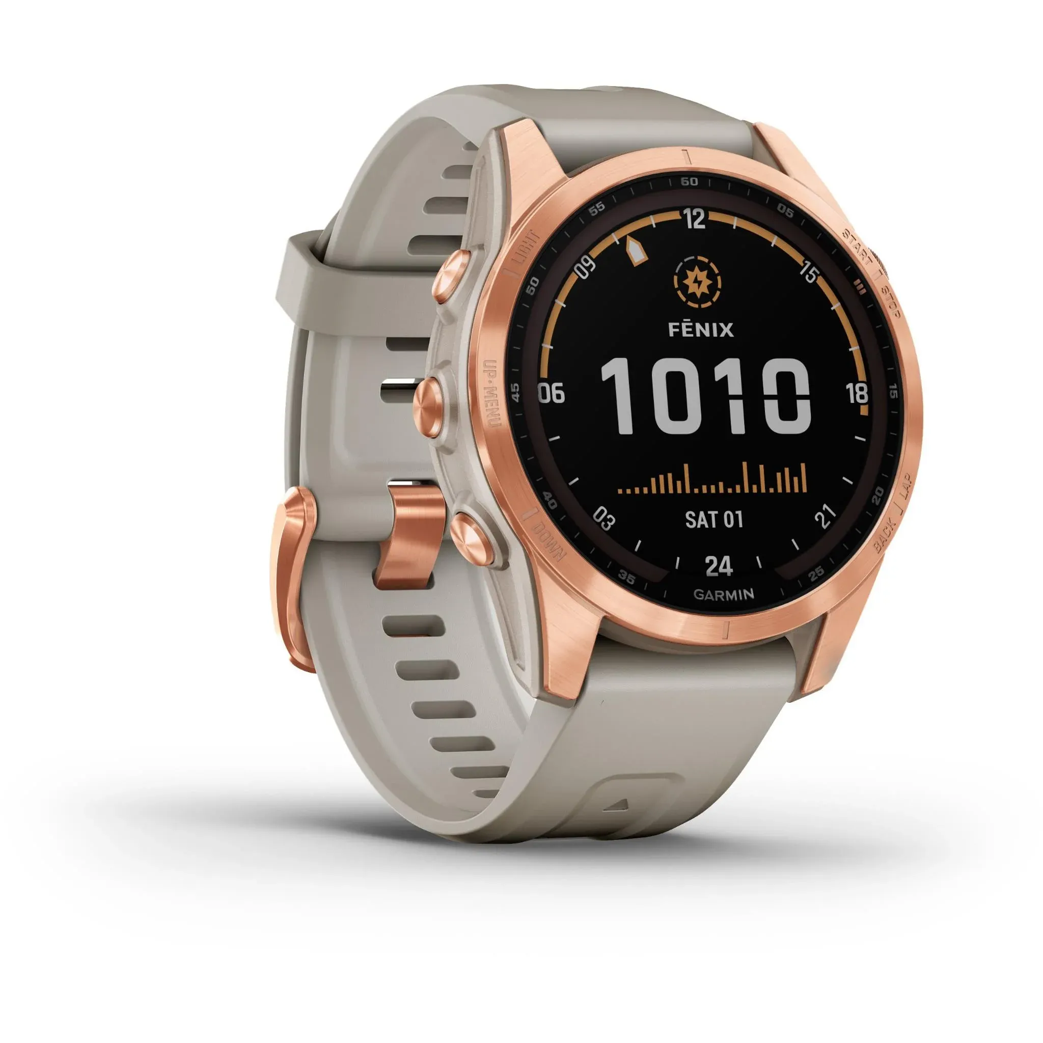 Garmin Fenix 7S Solar Watch - Rose Gold/Light Sand