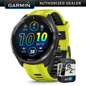 Garmin Forerunner 965 Running Smartwatch Amp Yellow and Black   2 Year Warranty