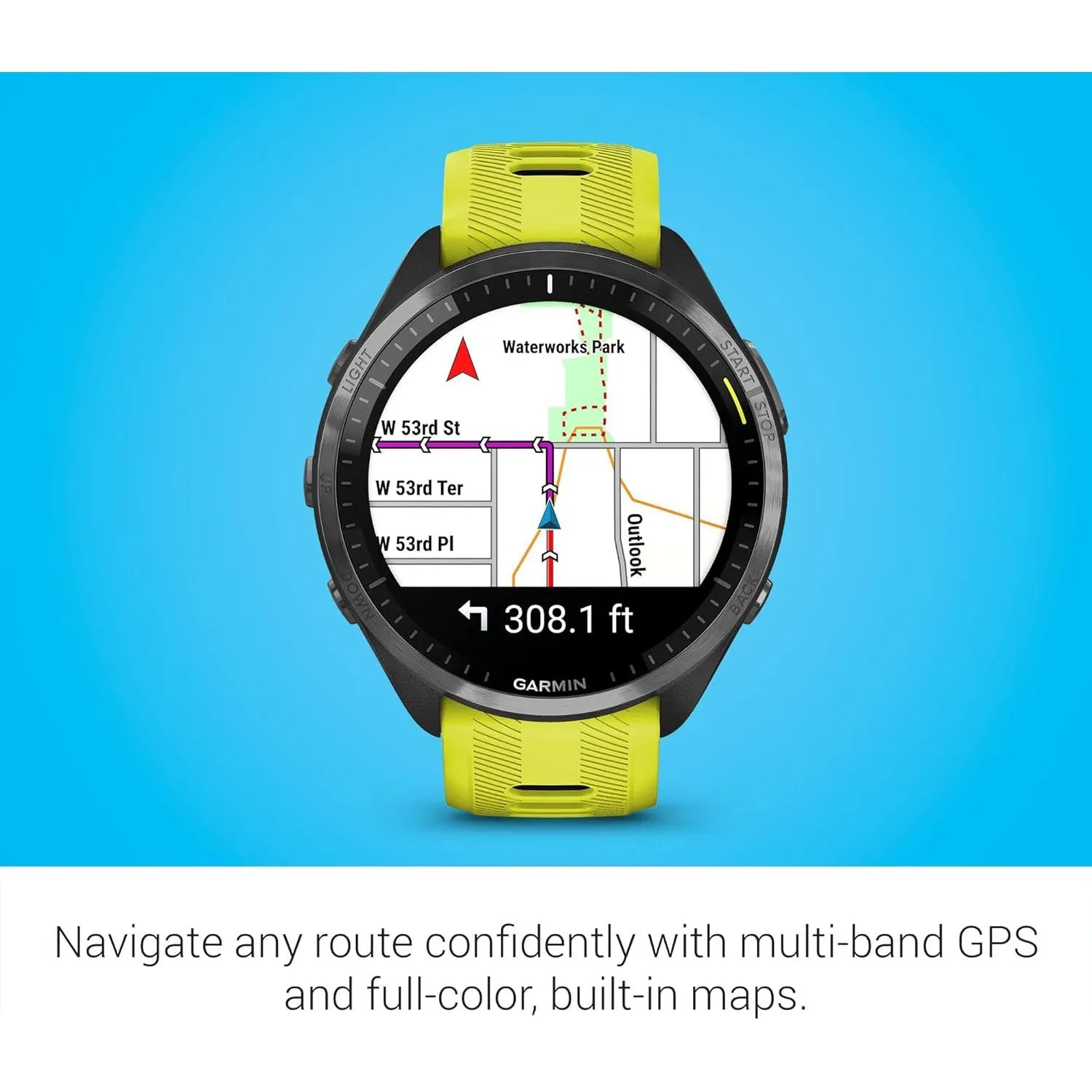 Garmin Forerunner 965 Running Smartwatch, Amp Yellow and Black
