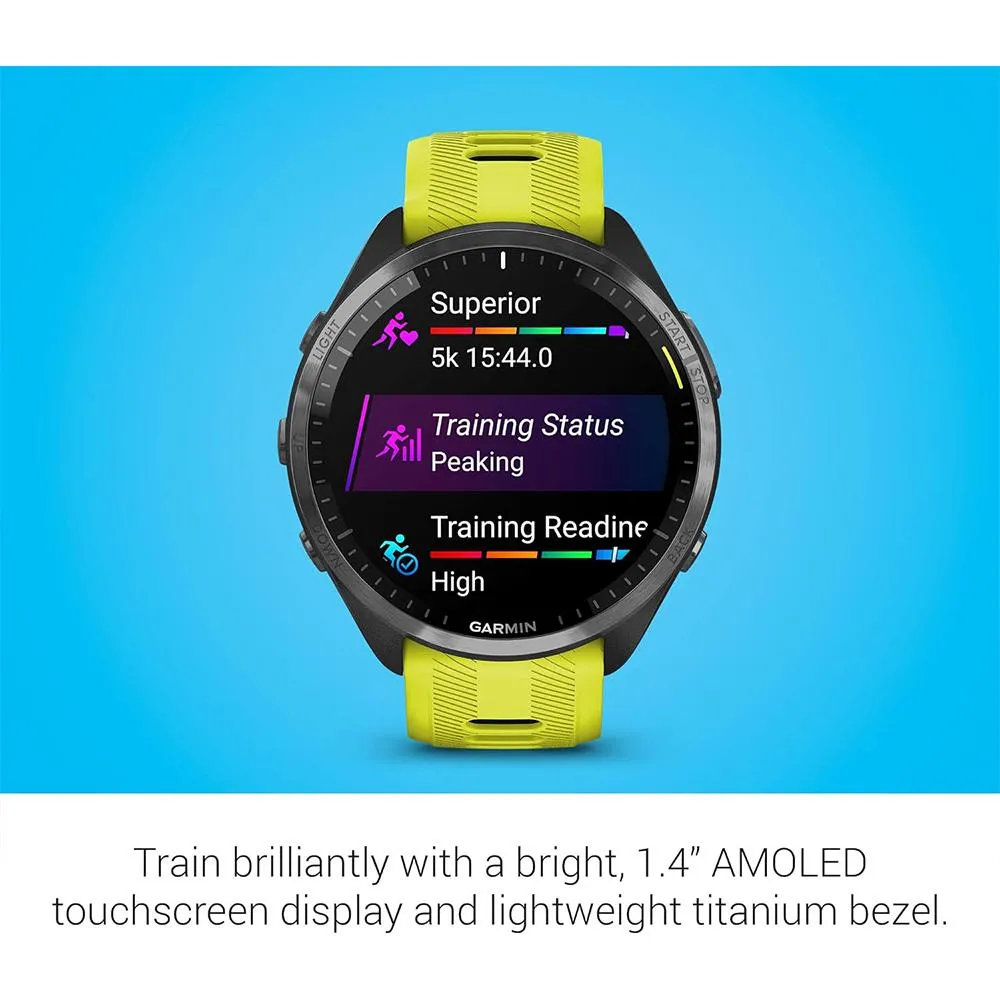 Garmin Forerunner 965 Smartwatch Amp Yellow and Black with Charging Dock Bundle